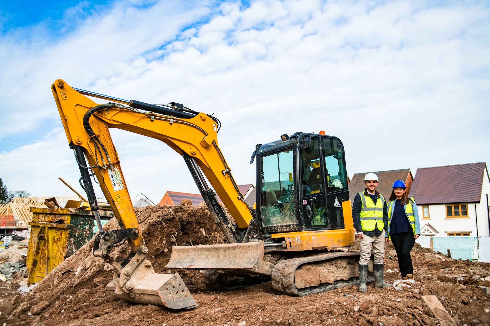 Alice Peachstone, Managing director of Peachstone New Homes inspects a property development